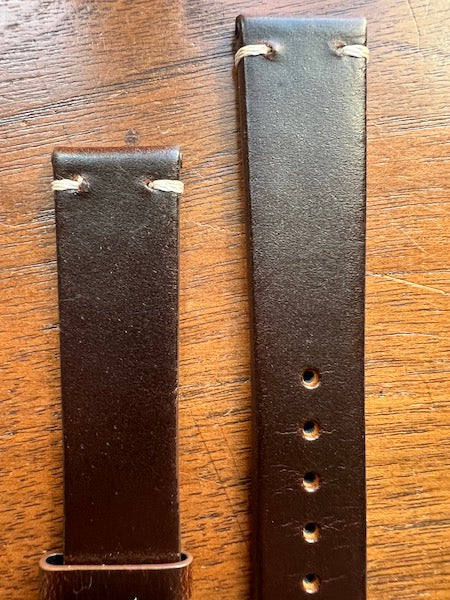 Bracelet Héritage Signature en cuir marron foncé