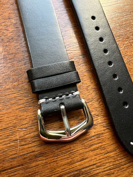 Bracelet Héritage Signature en cuir noir