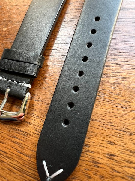 Bracelet Héritage Signature en cuir noir