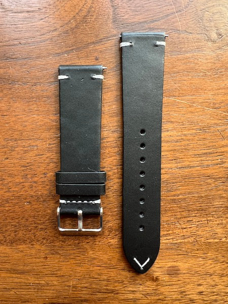 Bracelet Héritage en cuir noir