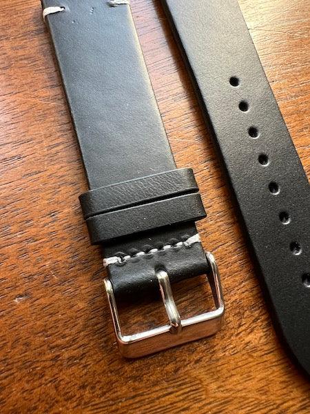 Bracelet Héritage en cuir noir
