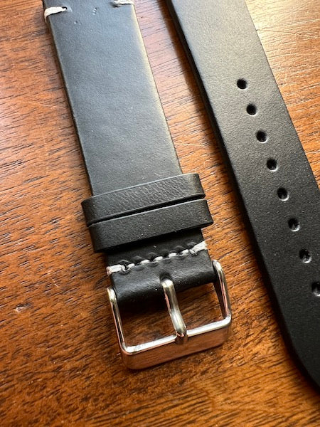 Bracelet Héritage en cuir noir