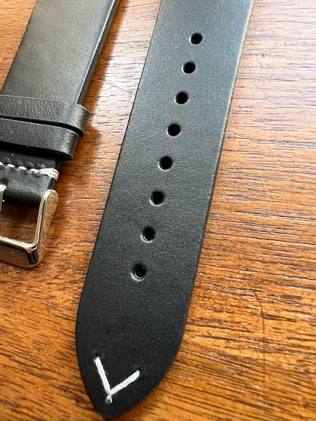 Bracelet Héritage en cuir noir