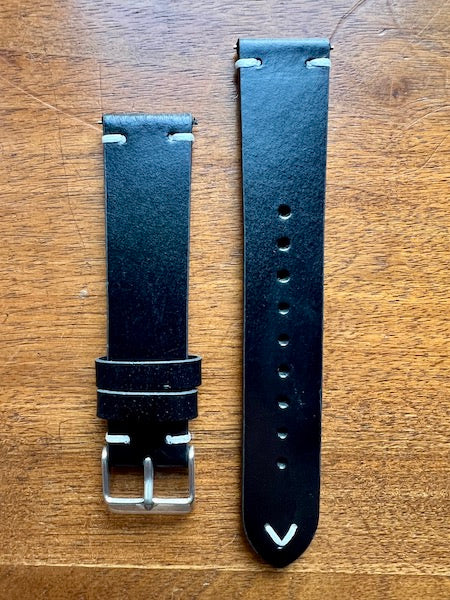 Bracelet Héritage en cuir noir