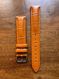 Bracelet Timeless en simili-cuir façon croco marron clair