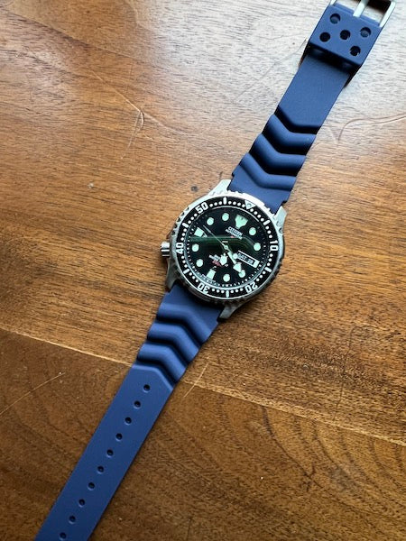 Bracelet Abysse en silicone bleu