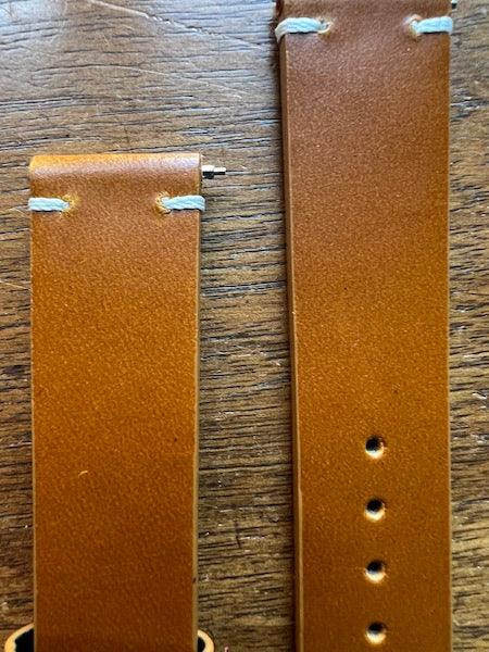Bracelet Héritage en cuir marron cognac