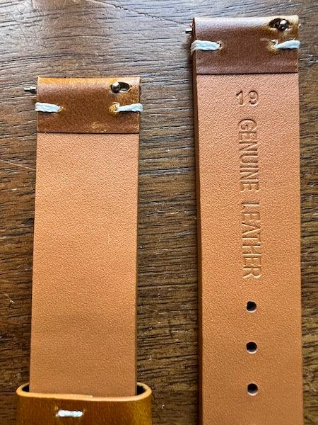 Bracelet Héritage en cuir marron cognac
