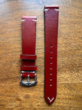 Bracelet Héritage Signature en cuir rouge foncé