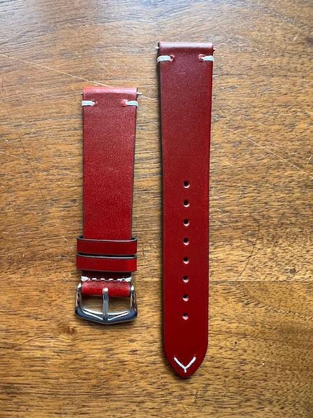 Bracelet Héritage Signature en cuir rouge foncé