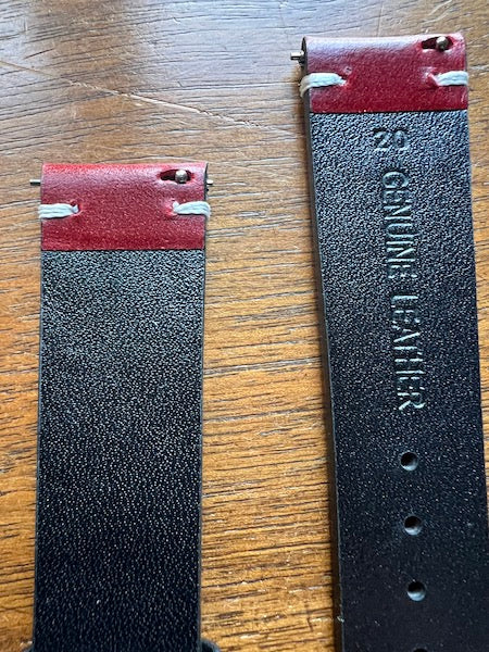 Bracelet Héritage Signature en cuir rouge foncé