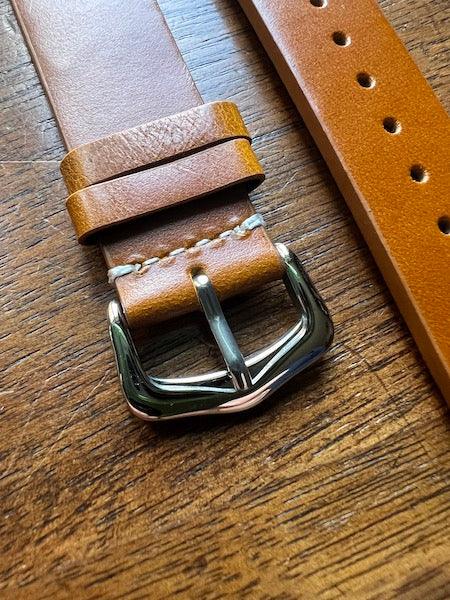 Bracelet Héritage Signature en cuir marron cognac