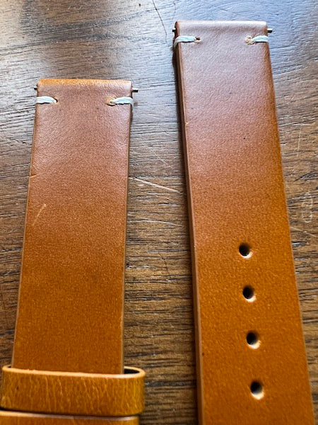 Bracelet Héritage Signature en cuir marron cognac