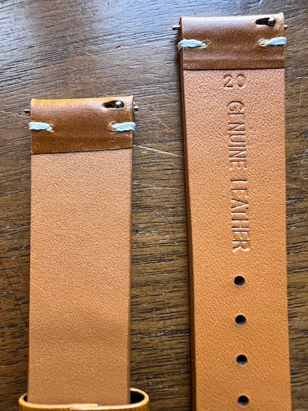 Bracelet Héritage Signature en cuir marron cognac