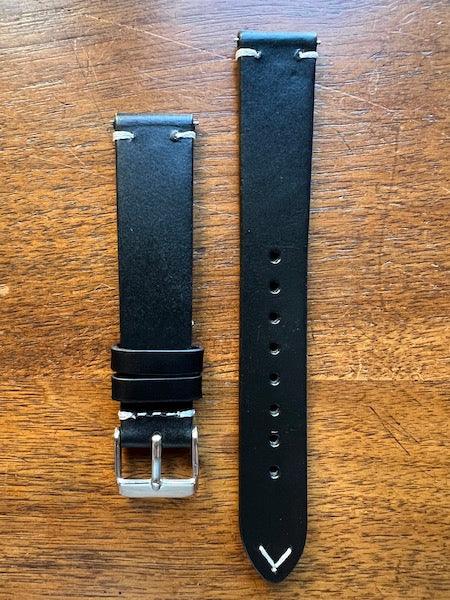 Bracelet Héritage en cuir noir