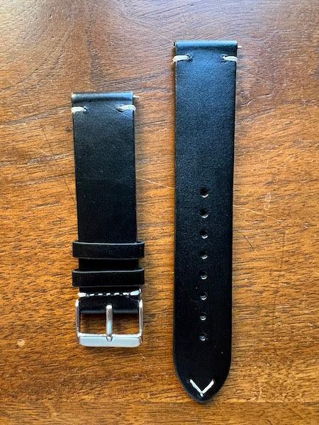Bracelet Héritage en cuir noir