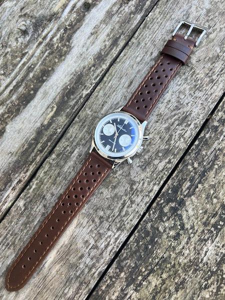 Bracelet Rallye en cuir brun