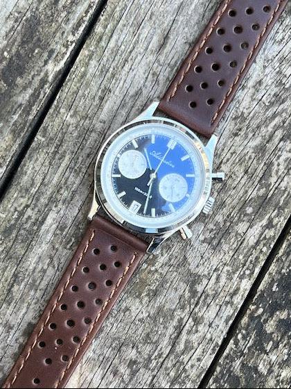 Bracelet Rallye en cuir brun