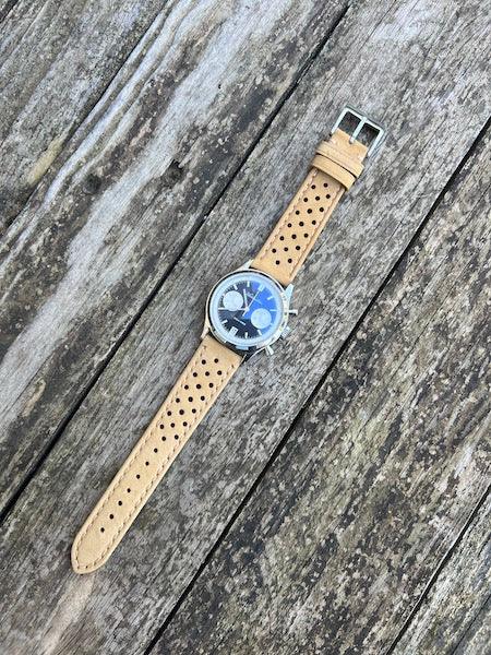 Bracelet Rallye en cuir beige mat