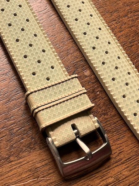 Bracelet tropical rubber beige mastic