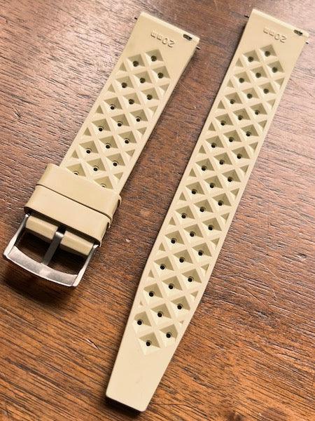 Bracelet tropical rubber beige mastic