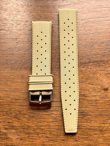 Bracelet tropical rubber beige mastic