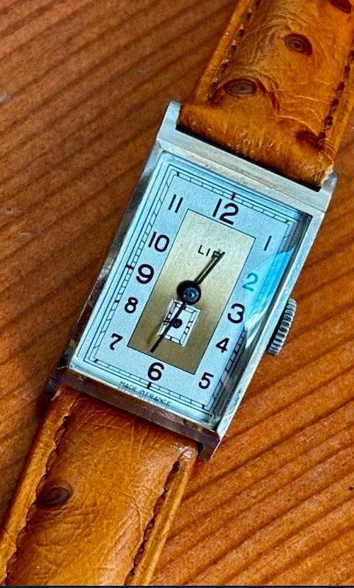 Bracelet Eclat en simili-cuir façon autruche cognac