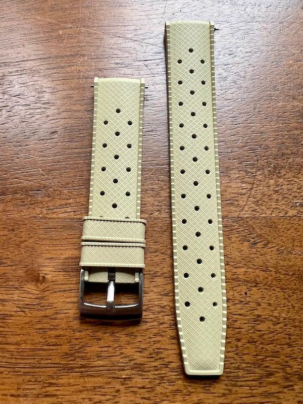 Bracelet tropical rubber beige mastic