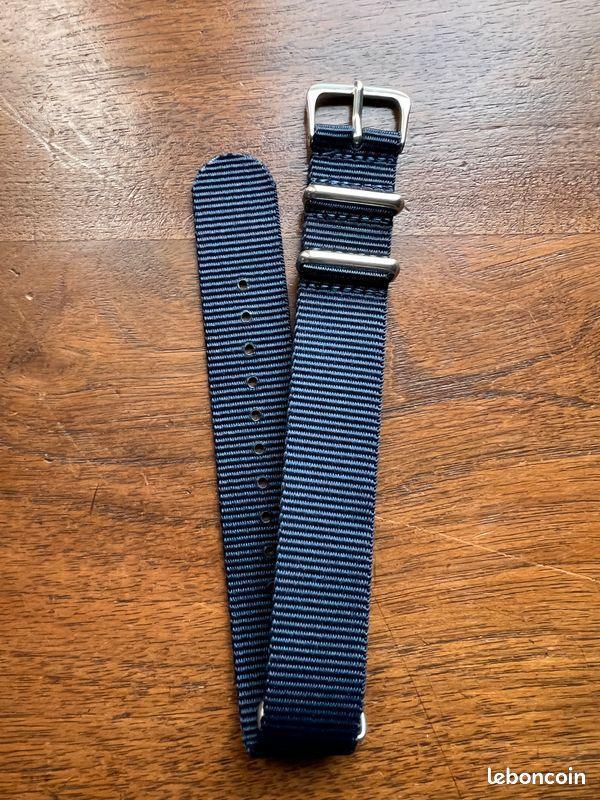Bracelet NATO en nylon balistique bleu foncé - Vinty Watches